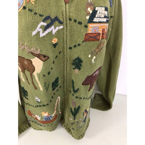 Vermont Country Store Sweater Full Zip Womens Medium - Picture 5 of 6